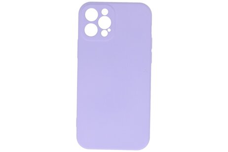 BAOHU Hoesje Geschikt voor de iPhone 12 Pro - Fashion Color Backcover Telefoonhoesje - Paars