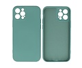 BAOHU Hoesje Geschikt voor de iPhone 12 Pro - Fashion Color Backcover Telefoonhoesje - Donker Groen