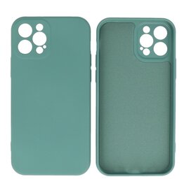 BAOHU iPhone 12 Pro Hoesje Fashion Backcover Telefoonhoesje Donker Groen