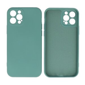 BAOHU Hoesje Geschikt voor de iPhone 12 Pro - Fashion Color Backcover Telefoonhoesje - Donker Groen