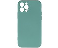 BAOHU Hoesje Geschikt voor de iPhone 12 Pro - Fashion Color Backcover Telefoonhoesje - Donker Groen