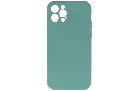 BAOHU Hoesje Geschikt voor de iPhone 12 Pro - Fashion Color Backcover Telefoonhoesje - Donker Groen
