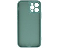 BAOHU Hoesje Geschikt voor de iPhone 12 Pro - Fashion Color Backcover Telefoonhoesje - Donker Groen