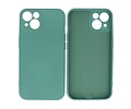 BAOHU Hoesje Geschikt voor de iPhone 13 - Fashion Color Backcover Telefoonhoesje - Donker Groen
