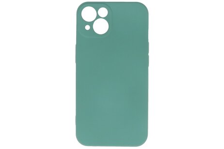 BAOHU Hoesje Geschikt voor de iPhone 13 - Fashion Color Backcover Telefoonhoesje - Donker Groen