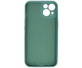 BAOHU Hoesje Geschikt voor de iPhone 13 - Fashion Color Backcover Telefoonhoesje - Donker Groen