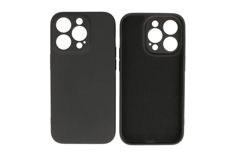 BAOHU Fashion Backcover Telefoonhoesje - Color Hoesje - Geschikt voor iPhone 14 Pro - Zwart