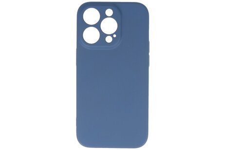 BAOHU Fashion Backcover Telefoonhoesje - Color Hoesje - Geschikt voor iPhone 14 Pro - Navy