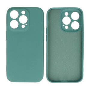 BAOHU Fashion Backcover Telefoonhoesje - Color Hoesje - Geschikt voor iPhone 14 Pro - Donker Groen