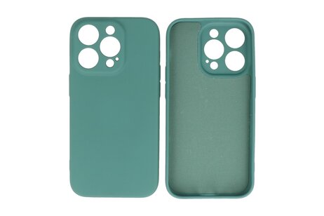 BAOHU Fashion Backcover Telefoonhoesje - Color Hoesje - Geschikt voor iPhone 14 Pro - Donker Groen