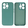 BAOHU iPhone 14 Pro Hoesje Fashion Backcover Telefoonhoesje Donker Groen