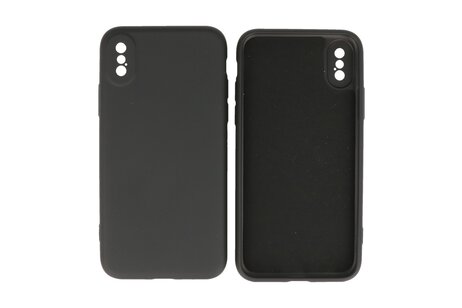 BAOHU Fashion Backcover Telefoonhoesje - Color Hoesje - Geschikt voor iPhone X - Xs - Zwart