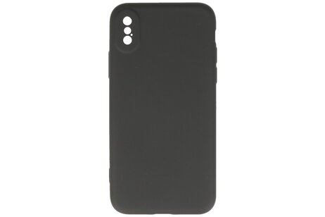 BAOHU Fashion Backcover Telefoonhoesje - Color Hoesje - Geschikt voor iPhone X - Xs - Zwart