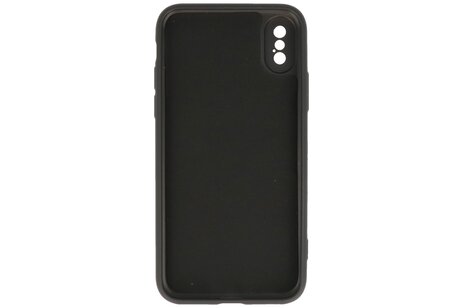 BAOHU Fashion Backcover Telefoonhoesje - Color Hoesje - Geschikt voor iPhone X - Xs - Zwart