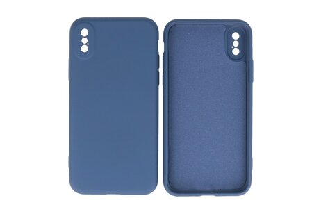 BAOHU Fashion Backcover Telefoonhoesje - Color Hoesje - Geschikt voor iPhone X - Xs - Navy