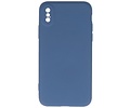BAOHU Fashion Backcover Telefoonhoesje - Color Hoesje - Geschikt voor iPhone X - Xs - Navy