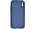 BAOHU Fashion Backcover Telefoonhoesje - Color Hoesje - Geschikt voor iPhone X - Xs - Navy