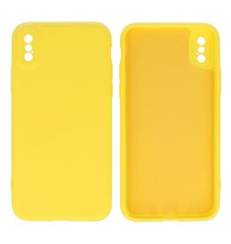BAOHU iPhone Xs - X Hoesje Fashion Backcover Telefoonhoesje Geel