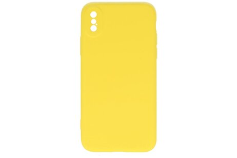 BAOHU Fashion Backcover Telefoonhoesje - Color Hoesje - Geschikt voor iPhone X - Xs - Geel