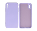 BAOHU Fashion Backcover Telefoonhoesje - Color Hoesje - Geschikt voor iPhone X - Xs - Paars
