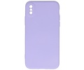 BAOHU Fashion Backcover Telefoonhoesje - Color Hoesje - Geschikt voor iPhone X - Xs - Paars