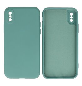 BAOHU iPhone Xs - X Hoesje Fashion Backcover Telefoonhoesje Donker Groen