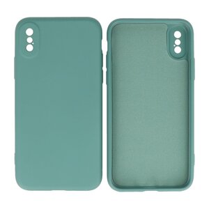 BAOHU Fashion Backcover Telefoonhoesje - Color Hoesje - Geschikt voor iPhone X - Xs - Donker Groen