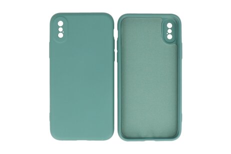 BAOHU Fashion Backcover Telefoonhoesje - Color Hoesje - Geschikt voor iPhone X - Xs - Donker Groen