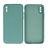 BAOHU iPhone Xs - X Hoesje Fashion Backcover Telefoonhoesje Donker Groen