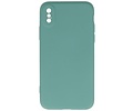 BAOHU Fashion Backcover Telefoonhoesje - Color Hoesje - Geschikt voor iPhone X - Xs - Donker Groen