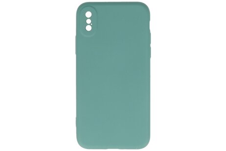 BAOHU Fashion Backcover Telefoonhoesje - Color Hoesje - Geschikt voor iPhone X - Xs - Donker Groen