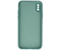 BAOHU Fashion Backcover Telefoonhoesje - Color Hoesje - Geschikt voor iPhone X - Xs - Donker Groen