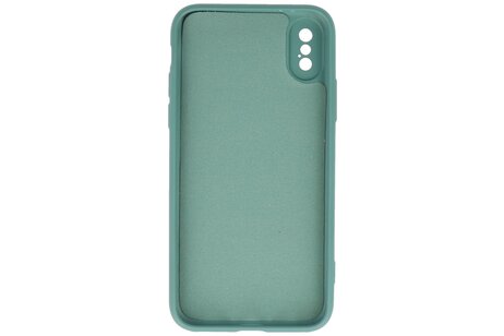 BAOHU Fashion Backcover Telefoonhoesje - Color Hoesje - Geschikt voor iPhone X - Xs - Donker Groen