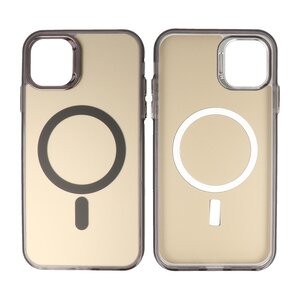 BAOHU Magsafe Hoesje Geschikt voor de iPhone 11 - Magnetic Fashion Backcover Telefoonhoesje - Zwart