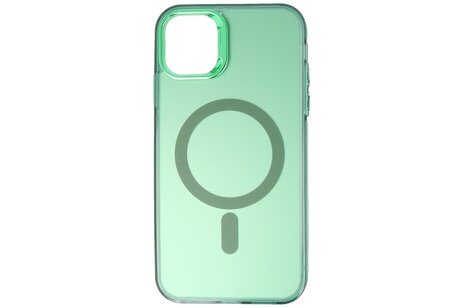 BAOHU Magsafe Hoesje Geschikt voor de iPhone 11 - Magnetic Fashion Backcover Telefoonhoesje - Donker Groen