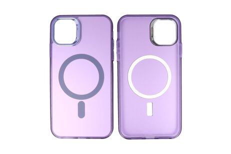 Magsafe Hoesje Geschikt voor de iPhone 11 Pro - Magnetic Fashion Backcover Telefoonhoesje - Paars