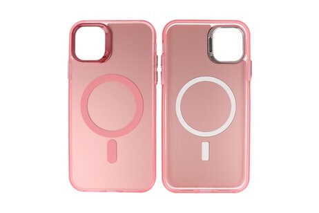BAOHU Magsafe Hoesje Geschikt voor de iPhone 11 Pro - Magnetic Fashion Backcover Telefoonhoesje - Roze