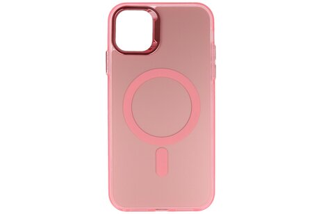 BAOHU Magsafe Hoesje Geschikt voor de iPhone 11 Pro - Magnetic Fashion Backcover Telefoonhoesje - Roze