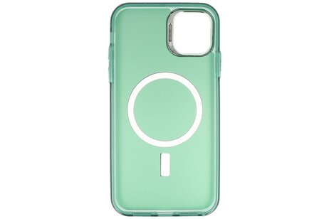 BAOHU Magsafe Hoesje Geschikt voor de iPhone 11 Pro - Magnetic Fashion Backcover Telefoonhoesje - Donker Groen