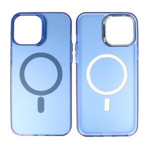 BAOHU Magsafe Hoesje Geschikt voor de iPhone 13 Pro Max - Magnetic Fashion Backcover Telefoonhoesje - Navy