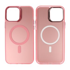 BAOHU Magsafe Hoesje Geschikt voor de iPhone 13 Pro Max - Magnetic Fashion Backcover Telefoonhoesje - Roze
