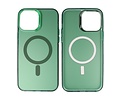 BAOHU Magsafe Hoesje Geschikt voor de iPhone 13 Pro Max - Magnetic Fashion Backcover Telefoonhoesje - Donker Groen