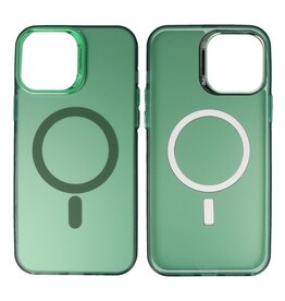 BAOHU Magnetic Fashion Color Hard Case iPhone 13 Pro Max Donker Groen