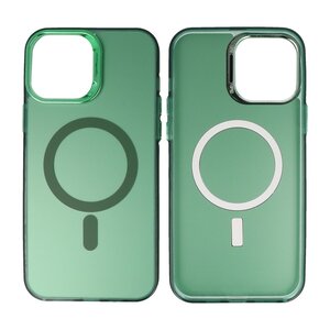 BAOHU Magsafe Hoesje Geschikt voor de iPhone 13 Pro Max - Magnetic Fashion Backcover Telefoonhoesje - Donker Groen