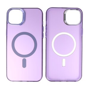 BAOHU Magsafe Hoesje Geschikt voor de iPhone 14 Plus - Magnetic Fashion Backcover Telefoonhoesje - Paars