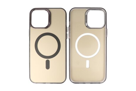 BAOHU Magsafe Hoesje Geschikt voor de iPhone 14 Pro - Magnetic Fashion Backcover Telefoonhoesje - Zwart