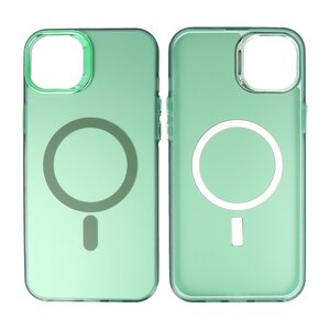 BAOHU Magsafe Hoesje Geschikt voor de iPhone 15 - Magnetic Fashion Backcover Telefoonhoesje - Donker Groen
