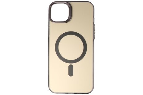BAOHU Magsafe Hoesje Geschikt voor de iPhone 15 Plus - Magnetic Fashion Backcover Telefoonhoesje - Zwart