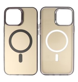 BAOHU Magnetic Fashion Color Hard Case iPhone 15 Pro Zwart