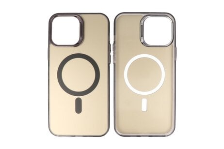 BAOHU Magsafe Hoesje Geschikt voor de iPhone 15 Pro Max - Magnetic Fashion Backcover Telefoonhoesje - Zwart